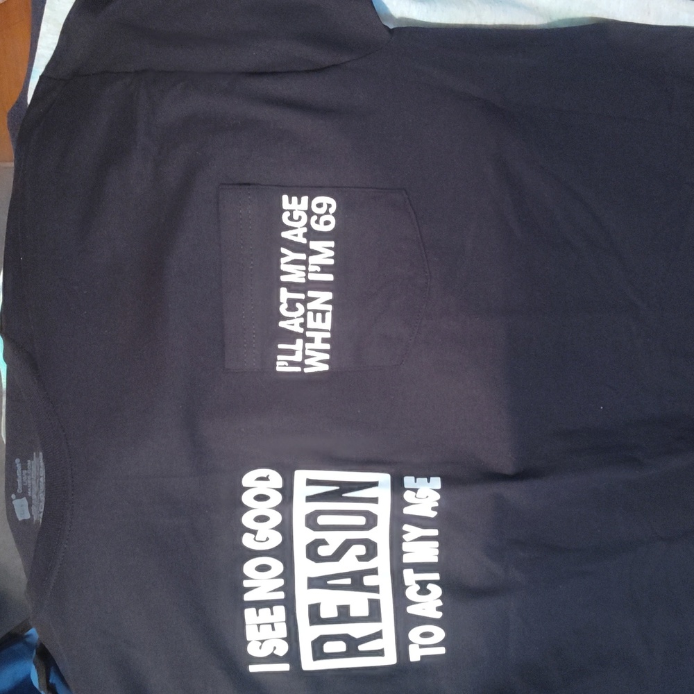 Black T shirt homemade for men or women